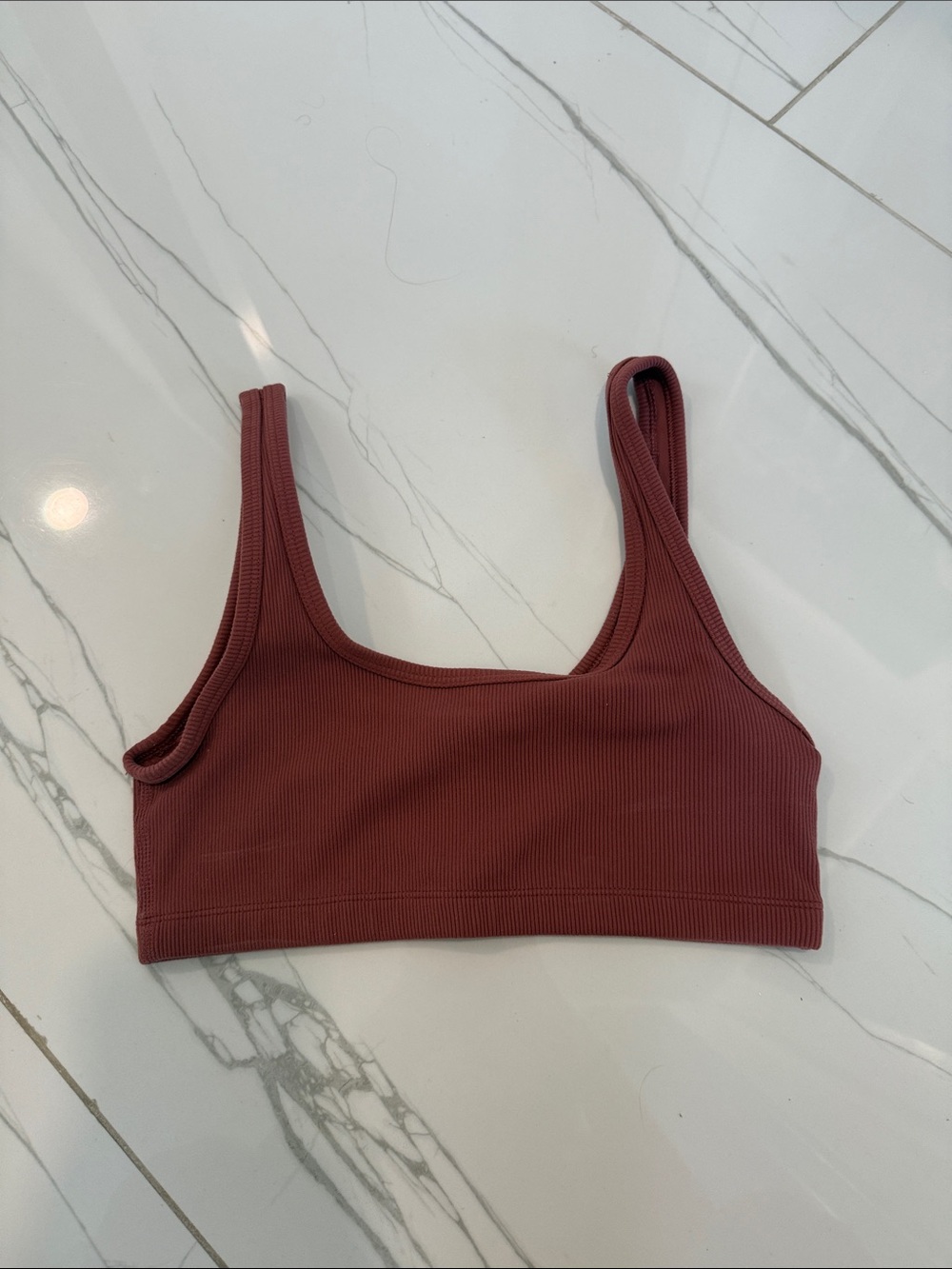 TNA Ribbed Scoop Bralette - Dusty Rose
